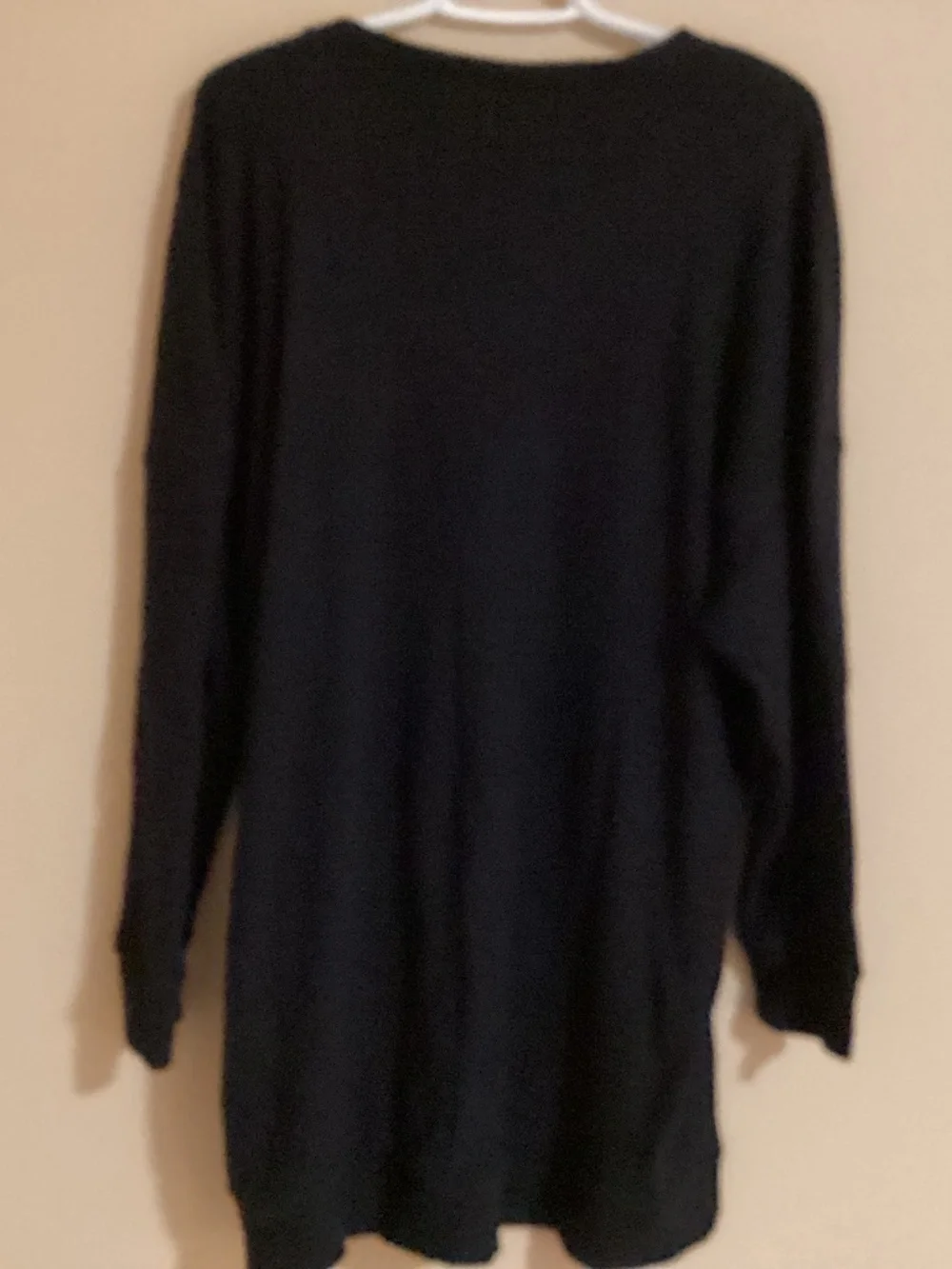 Torrid Brushed Waffle Cowl Neck Lounge Tunic - Deep Black - Picture 8 of 8